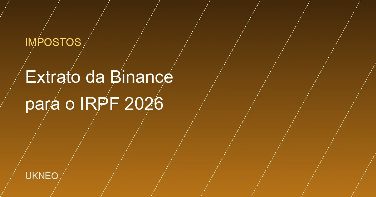 Como exportar o extrato da Binance para o IRPF 2026