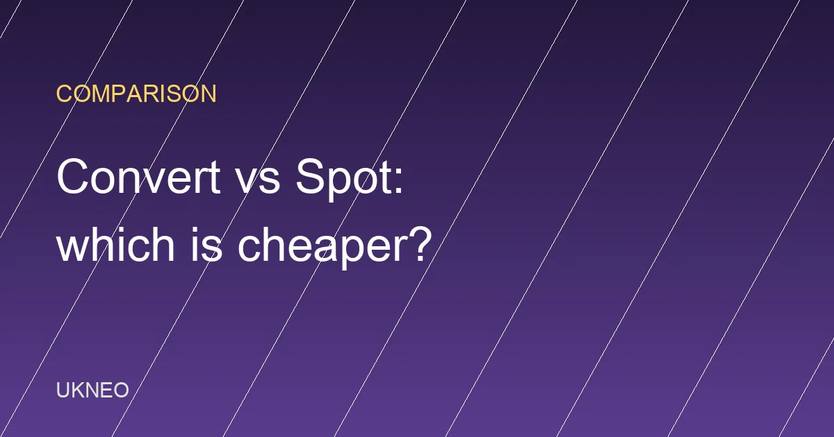 Binance Convert vs Spot: Which Is Actually Cheaper?
