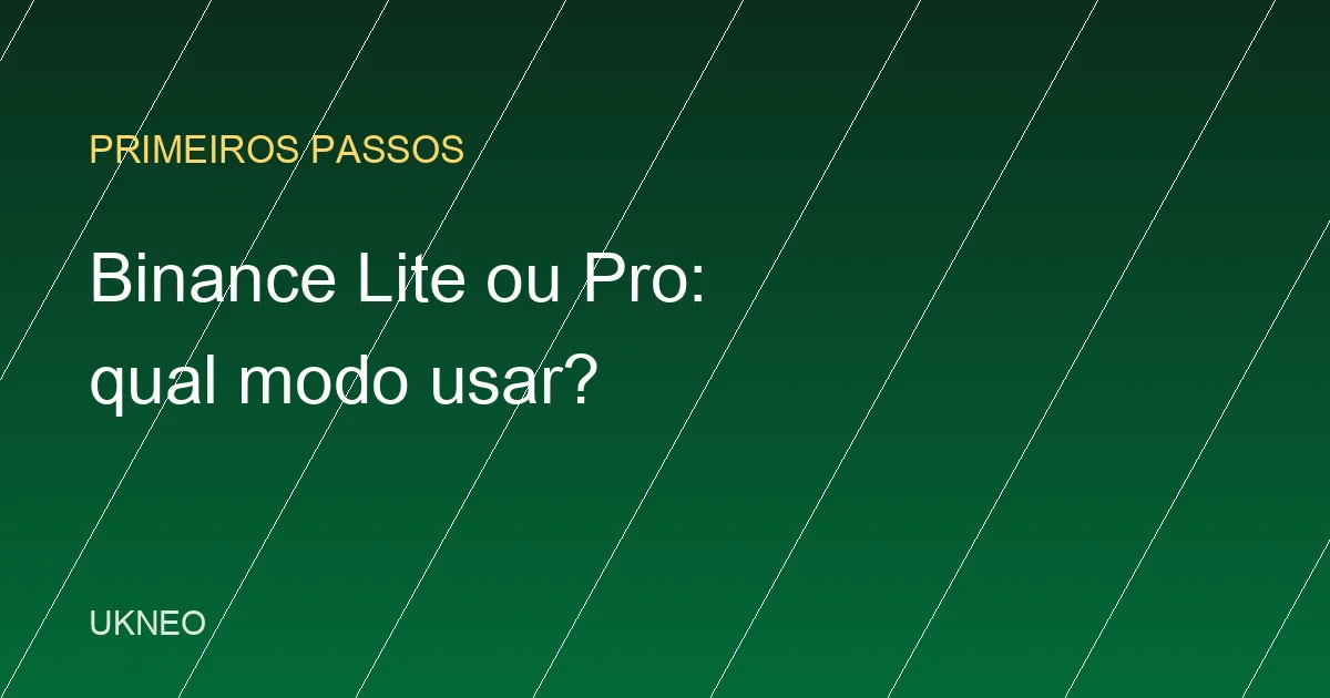 Binance Lite ou Pro: qual modo do app usar?