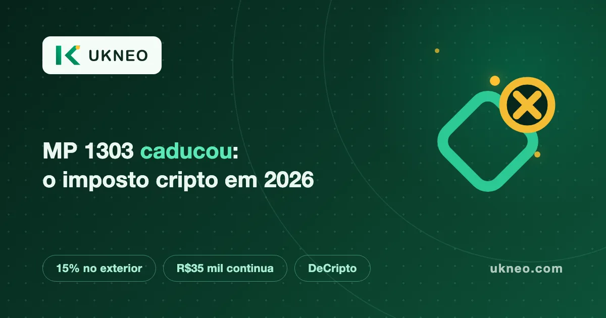 Imposto sobre cripto em 2026: MP 1303 caducou — o que vale agora para quem usa a Binance